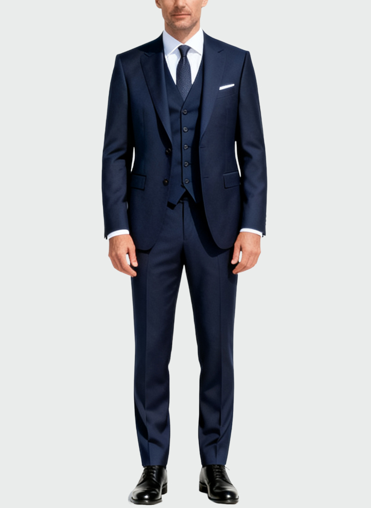 mens-navy-blue-three-piece-slim-fit-suit-formal-business-wedding-attire