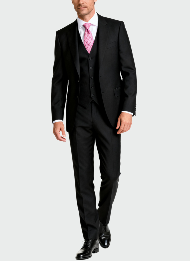 navy-blue-peak-lapel-three-piece-suit-formal-event-wedding-attire