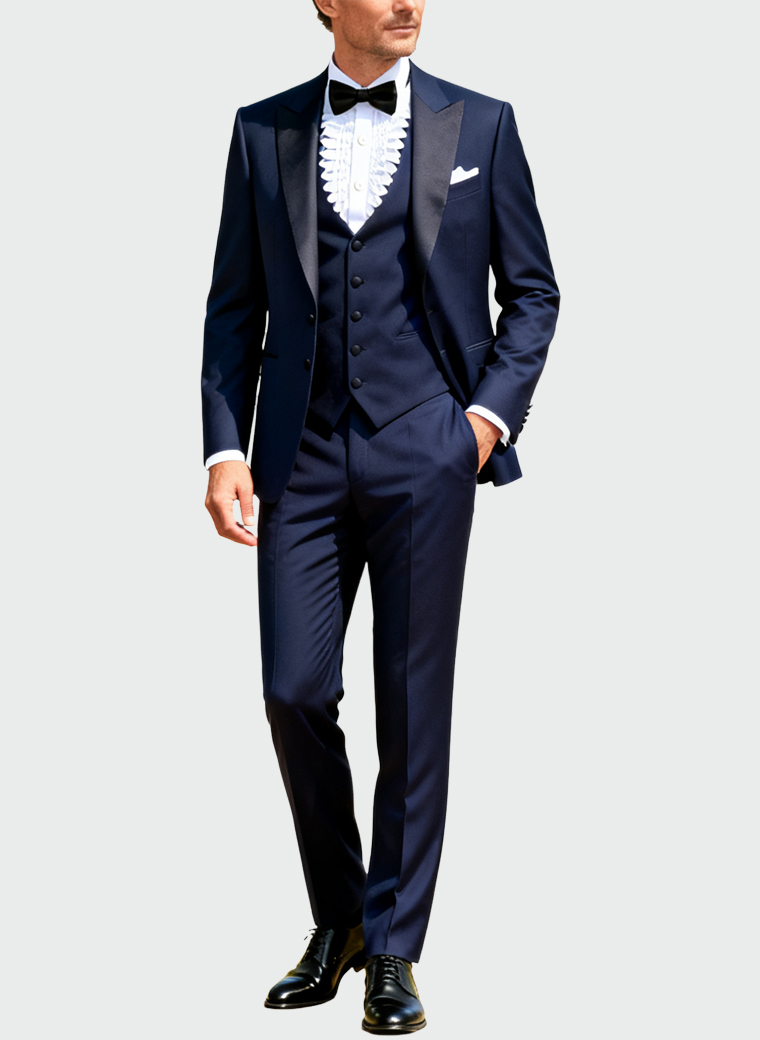 dark-grey-pinstripe-three-piece-suit-professional-business-wedding-set